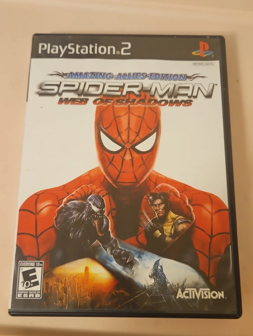 Sony PlayStation 2 Spider-Man Web of Shadows - Red & White Cover Art